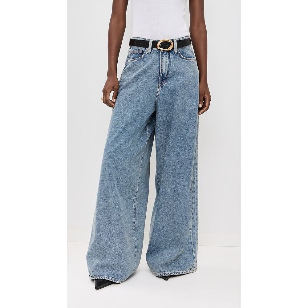 Good American Paneled Wide Leg Jeans, Size 2/26 $178